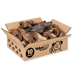 ValueBull Hairy Cow Ears for Dogs, 10 Count - ValuePetSupplies