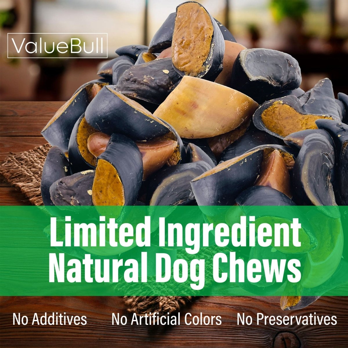 ValueBull Cheese Stuffed Beef Hooves Dog Chews, 25 Count - ValuePetSupplies