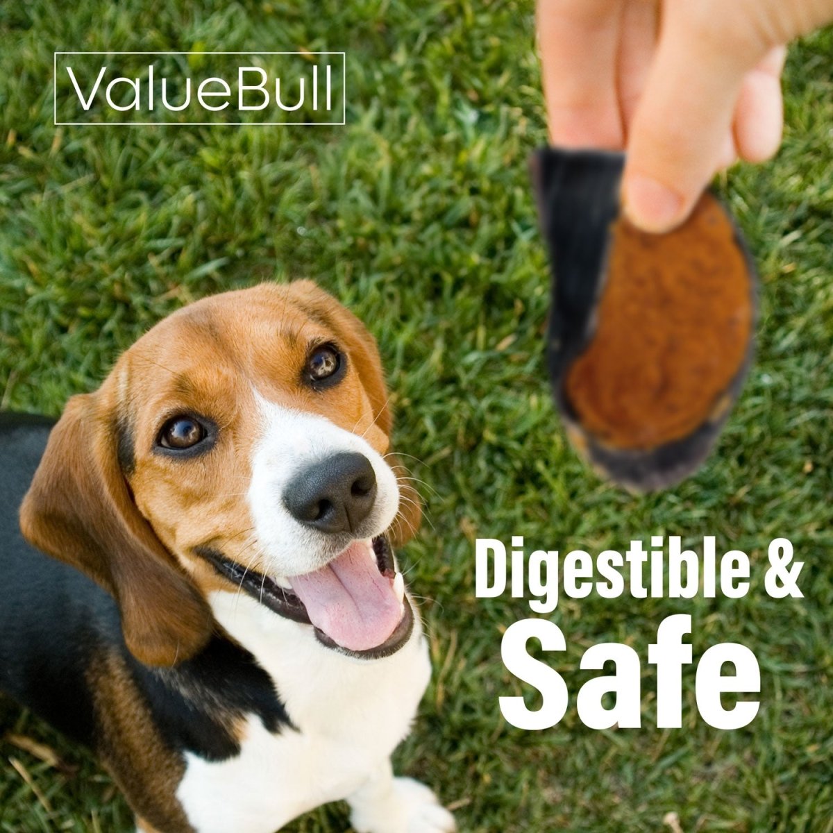 ValueBull Stuffed Beef Hooves Dog Chews, Peanut Butter, 50 Count Bulk Pack - ValuePetSupplies