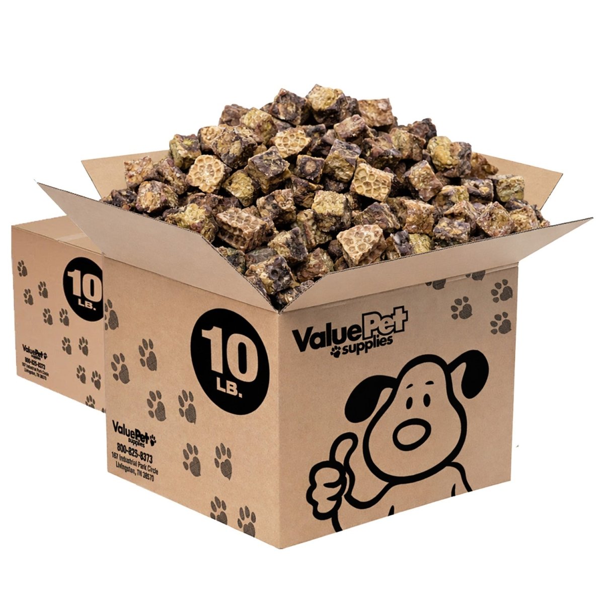 ValueBull Premium Beef Lung Cubes, 20 Pounds Bulk Pack - 20