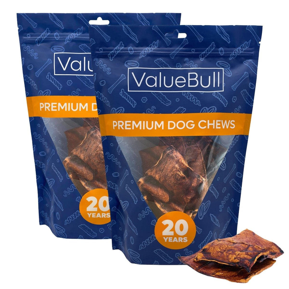 ValueBull USA Rawhide Chips, Natural Beef Flavor, 2 Pound - ValuePetSupplies