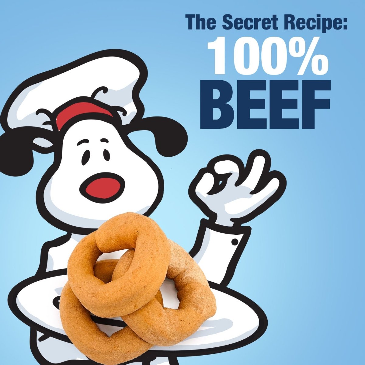 ValueBull USA Beef Rawhide Donut Rings, Premium Thick Cut, 50 Count BULK PACK - ValuePetSupplies