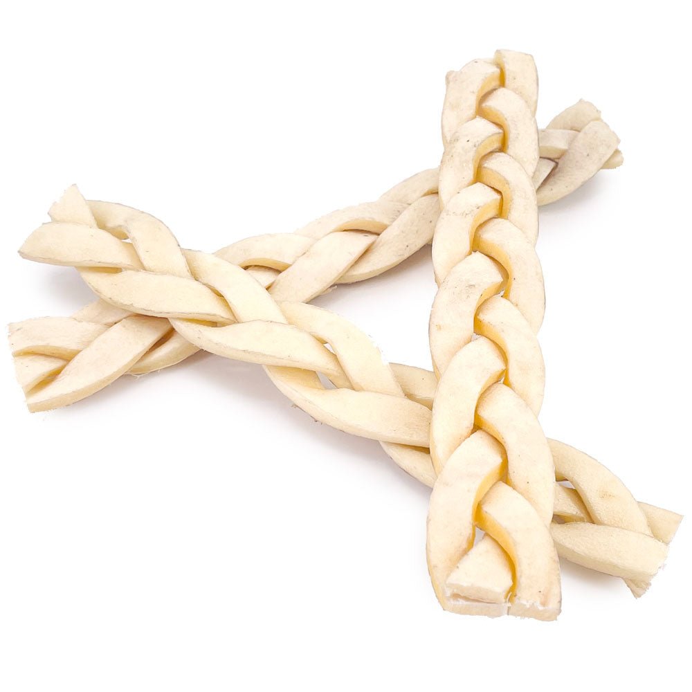 ValueBull Beef Cheek Braids, Long Lasting Dog Chews, 5-6 Inch, 100 Count Bulk Pack - Cheek - 100 Braids