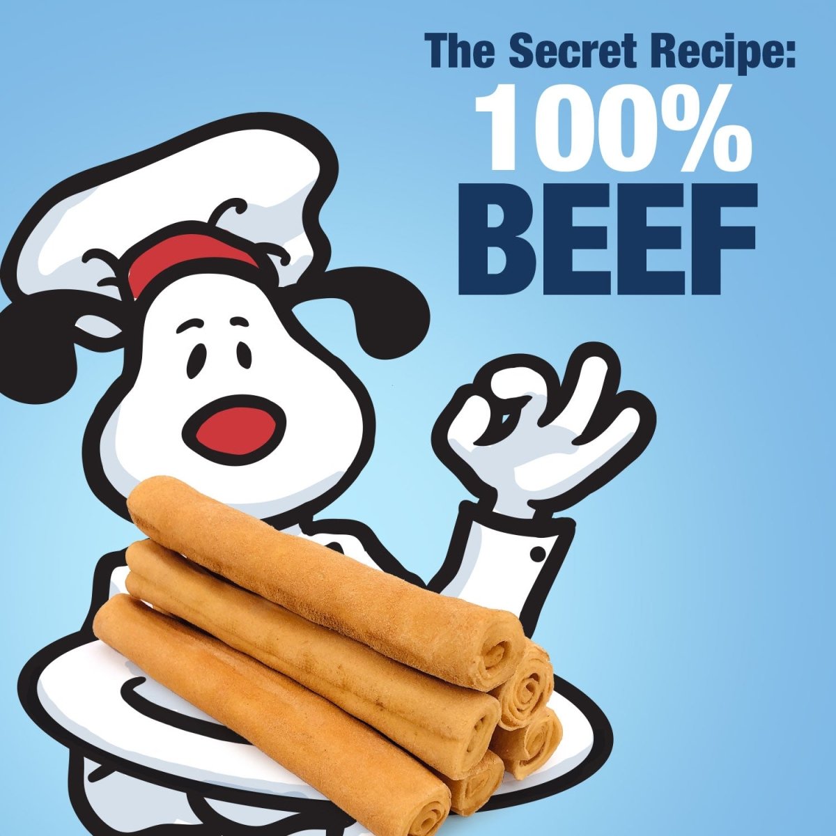 ValueBull USA Retriever Rolls, Premium Thick Cut Rawhide, Medium 5 - 6 Inch, Smoked, 200 Count Bulk Pack - ValuePetSupplies