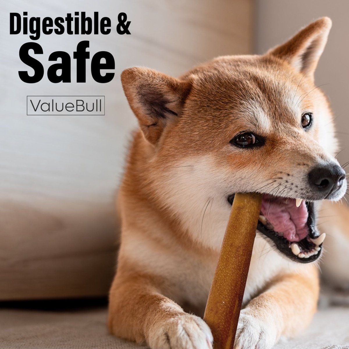 ValueBull Buffalo Collagen Sticks for Dogs, 6 Inch Thick Chews, Natural Long - Lasting Dog Treats, 25 Count - ValuePetSupplies