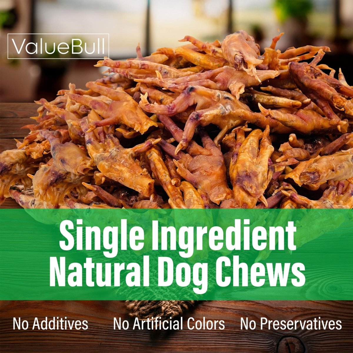 ValueBull Chicken Feet for Dogs, 400 Count BULK PACK - ValuePetSupplies