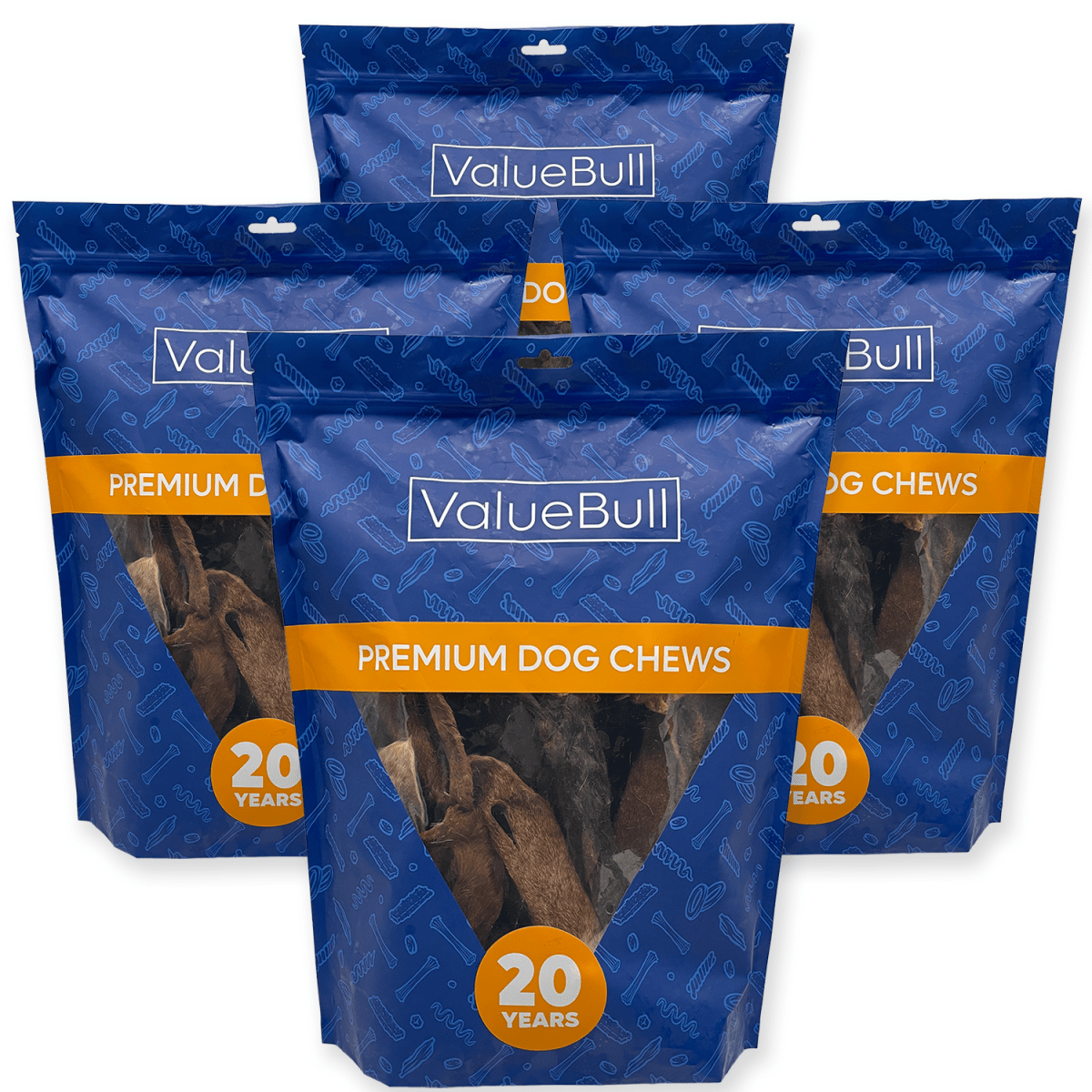 ValueBull Hairy Goat Ears for Dogs, 100 Count - ValuePetSupplies