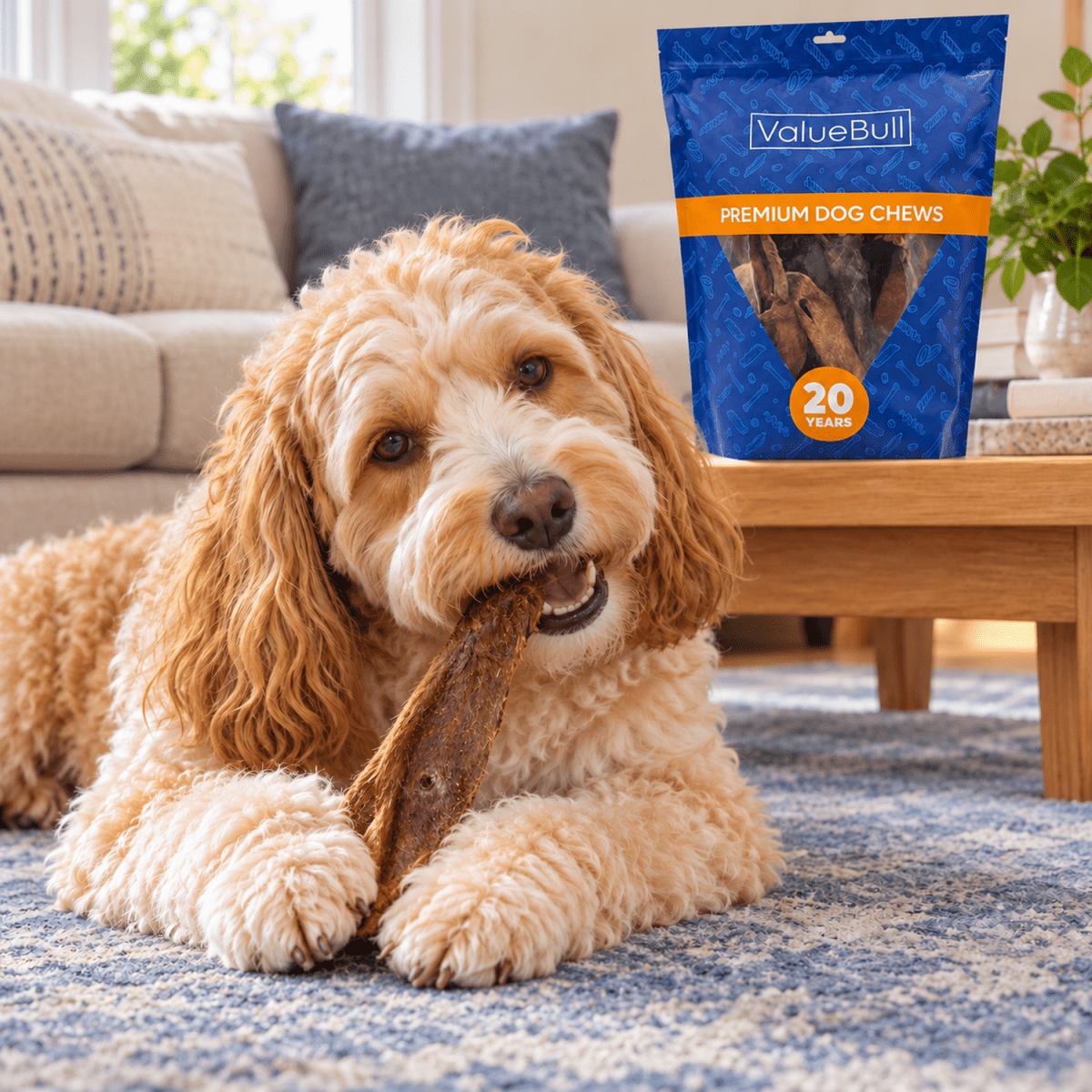 ValueBull Hairy Goat Ears for Dogs, 50 Count - ValuePetSupplies