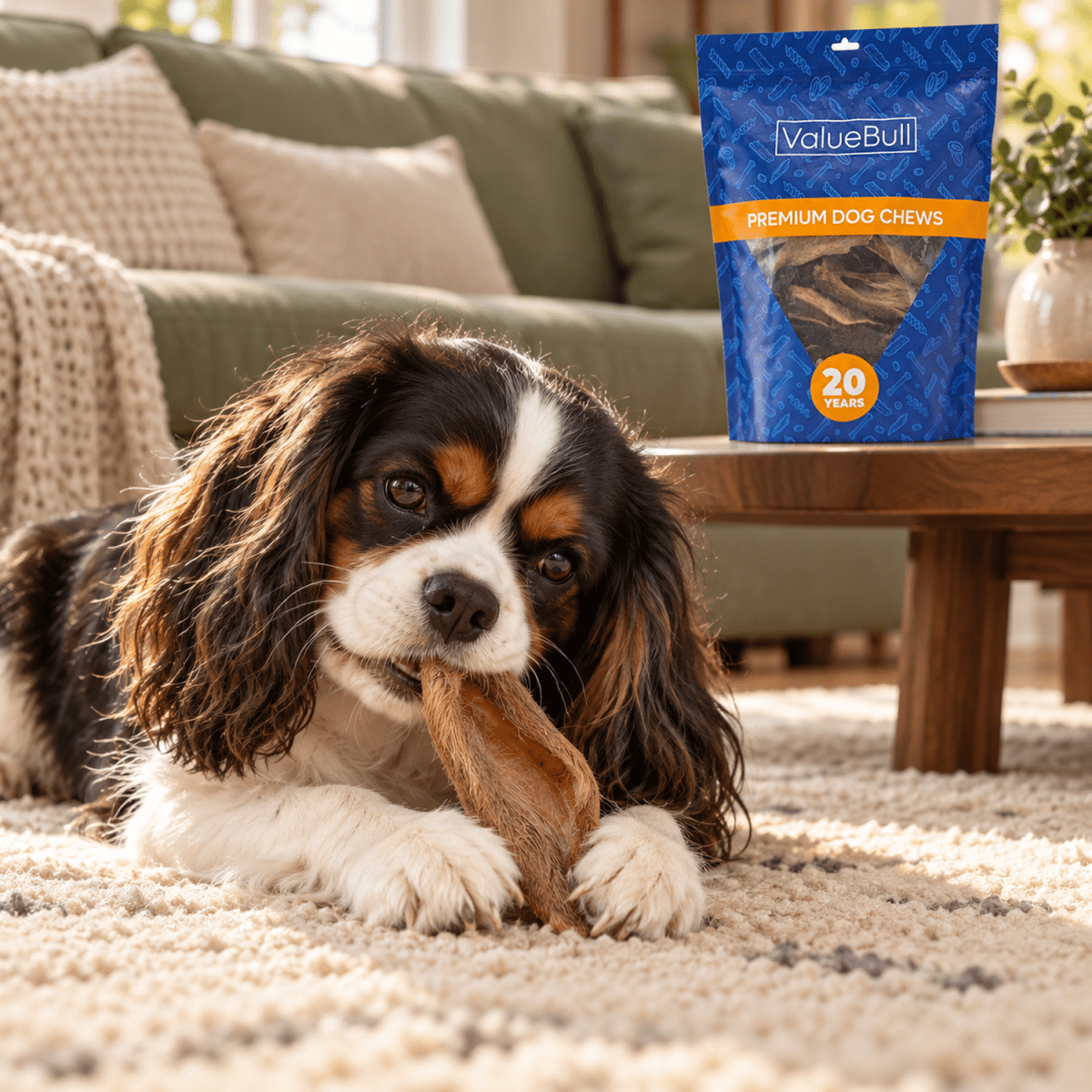 ValueBull Hairy Lamb Ears for Dogs, 400 Count Wholesale Pack - ValuePetSupplies