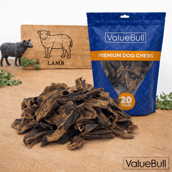 ValueBull Lamb Lung for Dogs, Varied Shapes and Sizes, 4 Pound - ValuePetSupplies