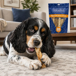 ValueBull Lamb Collagen Braids for Dogs, Varied Sizes/Shapes, 100 Count - ValuePetSupplies