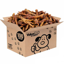 ValueBull Turkey Feet for Dogs, 100 Count Wholesale Pack - ValuePetSupplies