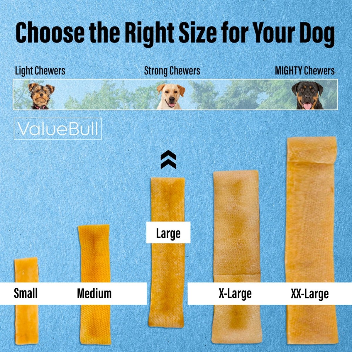 ValueBull Himalayan Yak Cheese Dog Chews, Large, 6 lb Bulk Pack - Large - 6 LB