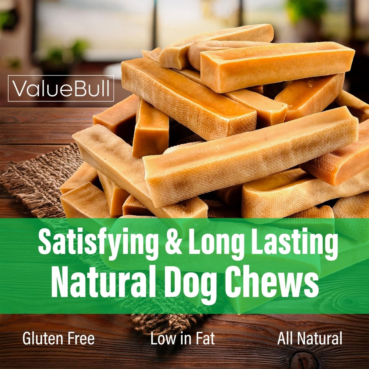 ValueBull Himalayan Yak Cheese Dog Chews, Large, 6 lb Bulk Pack - Large - 6 LB