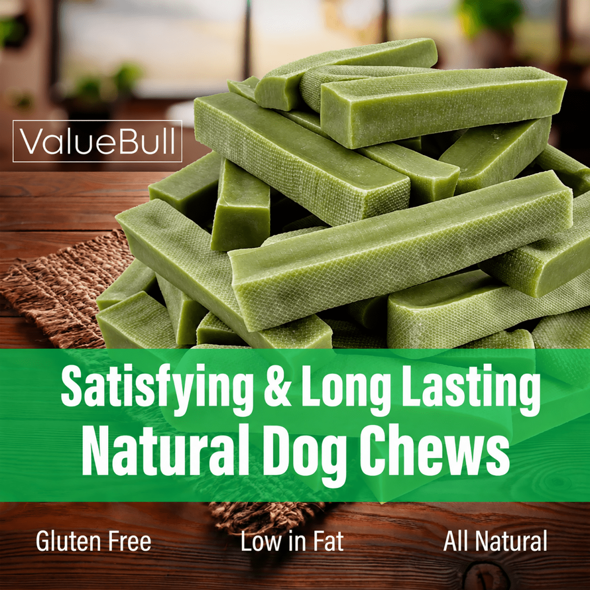 ValueBull Himalayan Yak Cheese Dog Chews, Mint, Large, 100 Count Wholesale Pack - ValuePetSupplies