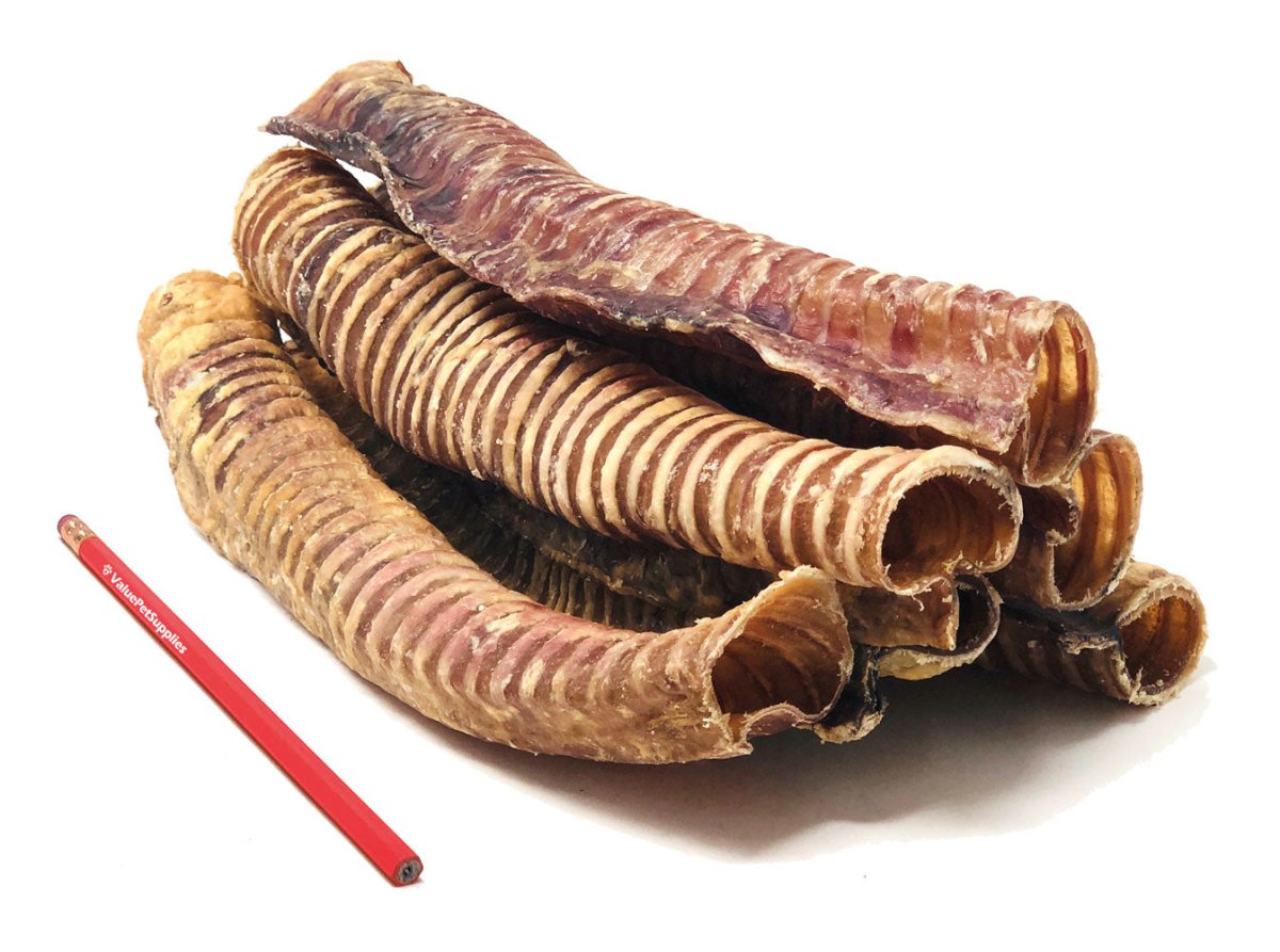 ValueBull Beef Trachea Dog Treats 10-12 Inch, 10 Count - Beef - 10 Tubes