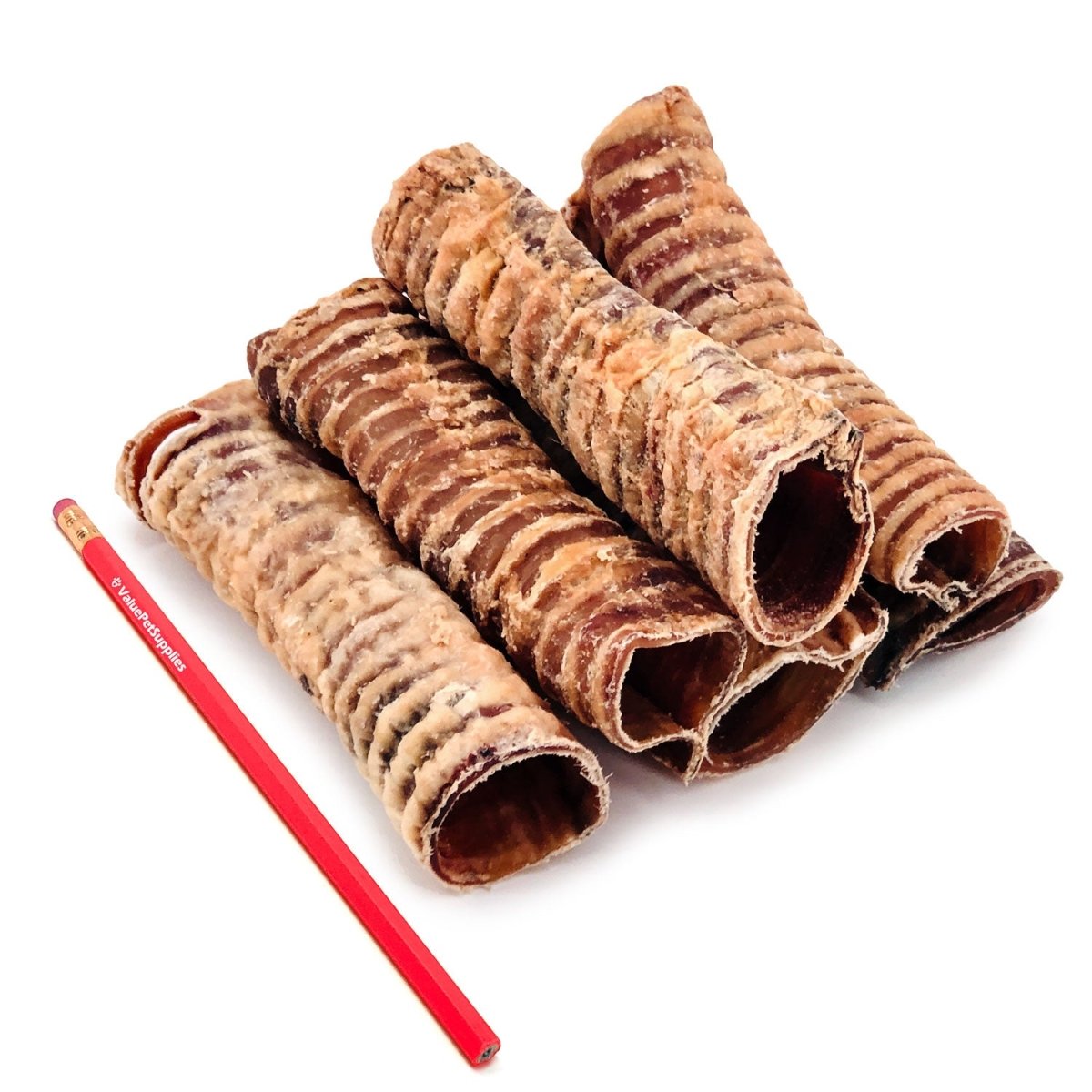 ValueBull Beef Trachea, Premium 5-6 Inch, 25 Count Bulk Pack - Beef - 25 Tubes
