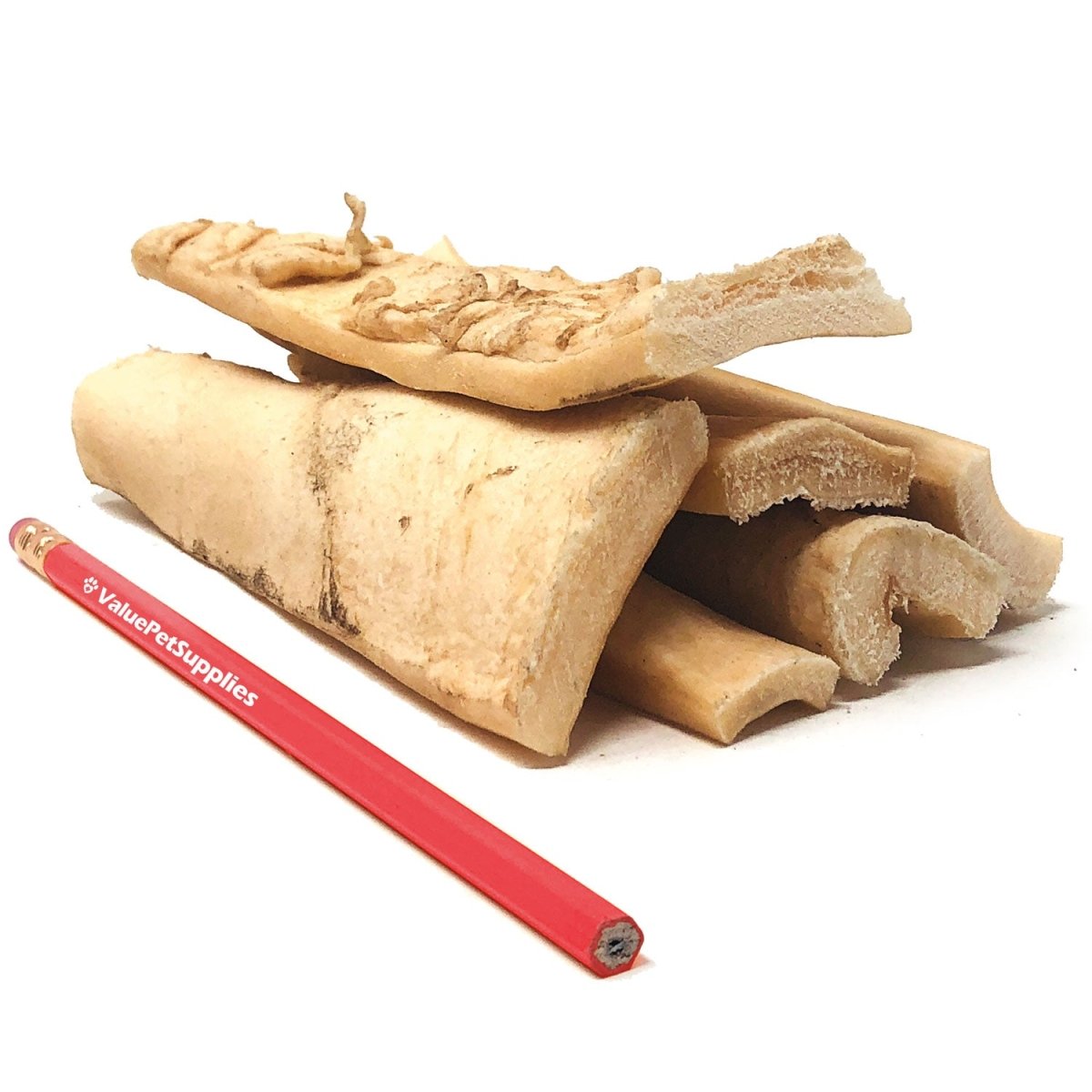 ValueBull Beef Cheek Slice Dog Chews, Thick 4-6 Inch, 60 Count Bulk Pack - ValuePetSupplies