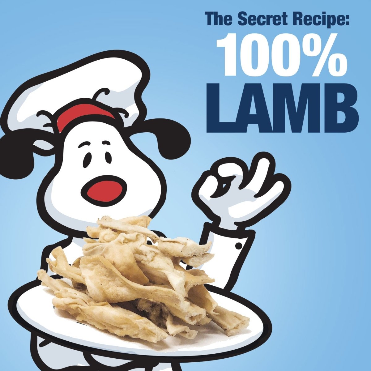 ValueBull Lamb Cheek Slices, Premium 5 - 6 Inch, 20 Count - ValuePetSupplies