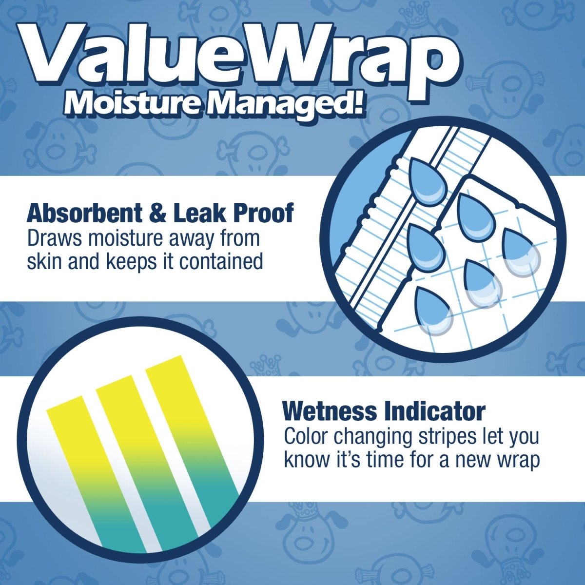 ValueWrap Male Wraps, Disposable Dog Diapers, 1 - Tab Small, 288 Count Bulk Pack - ValuePetSupplies
