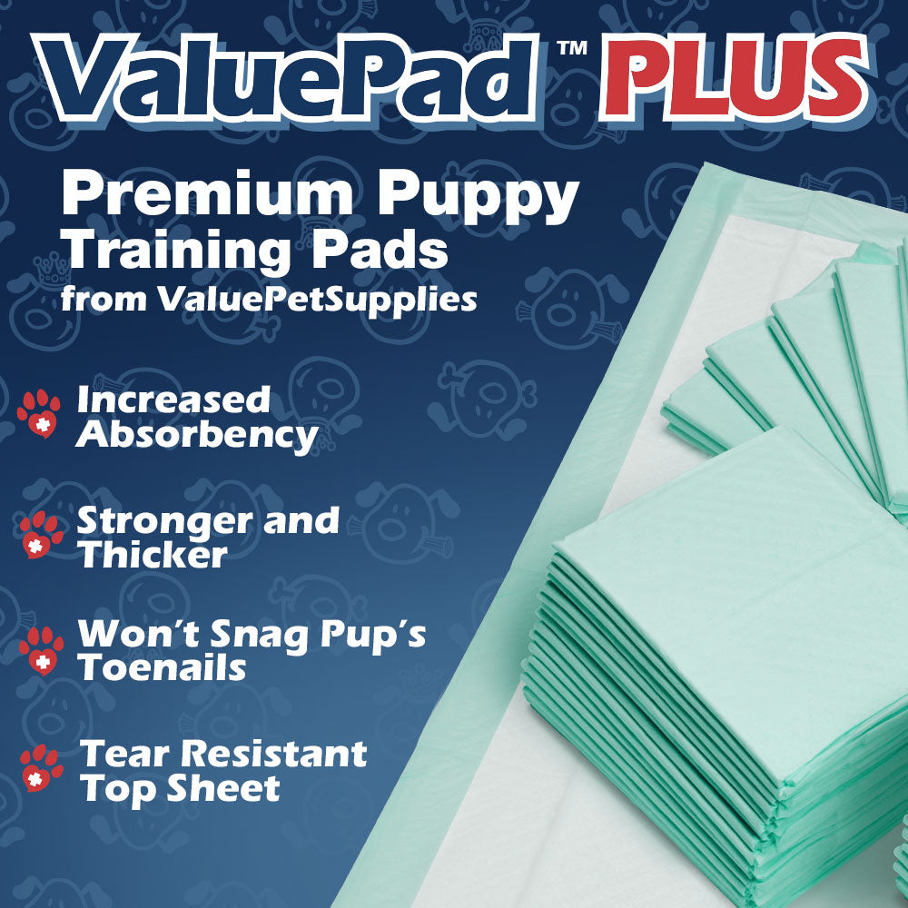 ValuePad Plus Puppy Pads, Medium 23x24 Inch, 200 Count