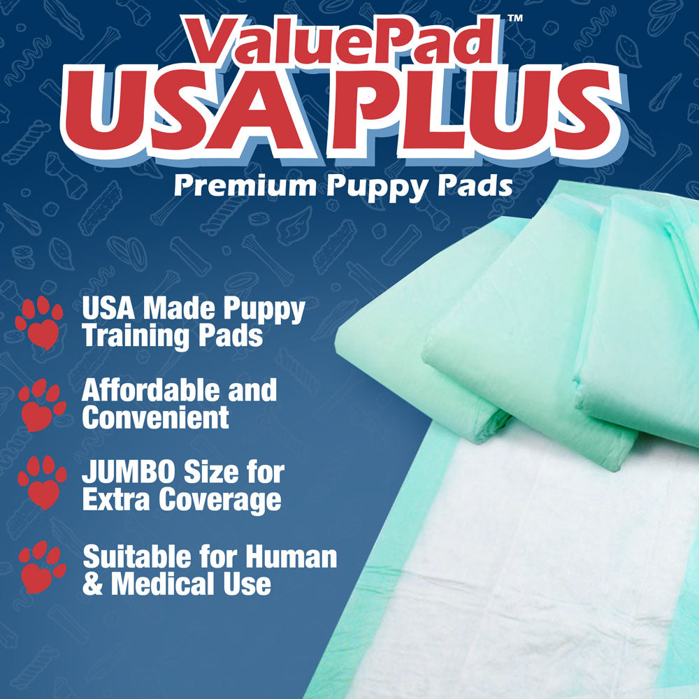 ValuePad USA Puppy Pads, Extra Large 30x36 Inch, 200 Count, Plain Packaging for Resellers