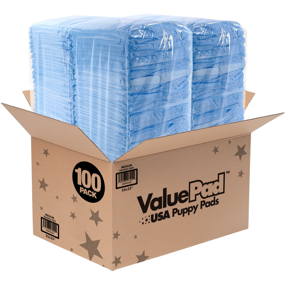 ValuePad USA Puppy Pads, Medium 22x23 Inch, 100 Count