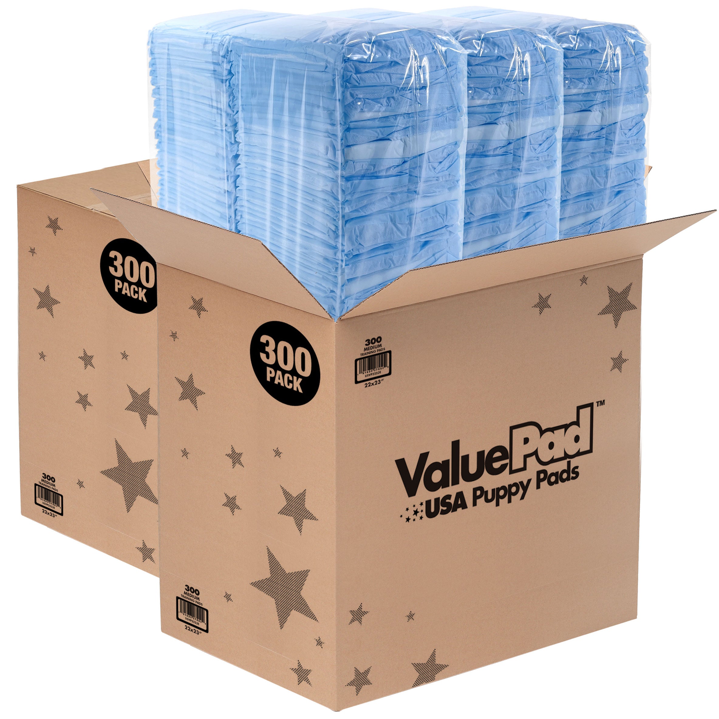 ValuePad USA Puppy Pads, Medium 22x23 Inch, 600 Count BULK PACK