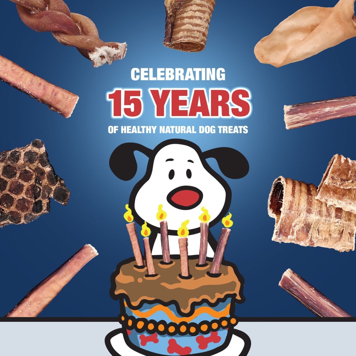 ValueBull USA Collagen Sticks, Triple Braided Thick, Smoked Beef Chews, 5 - 6 Inch, 2 Count (SAMPLE PACK) - ValuePetSupplies